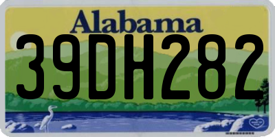AL license plate 39DH282