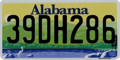 AL license plate 39DH286