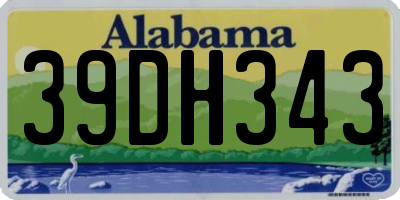 AL license plate 39DH343
