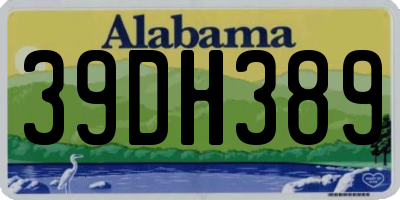 AL license plate 39DH389