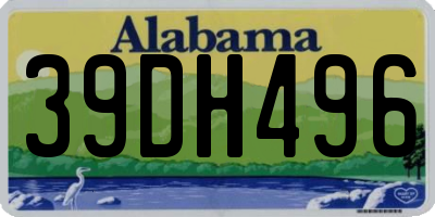 AL license plate 39DH496