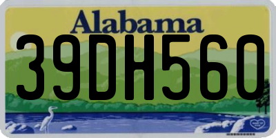 AL license plate 39DH560