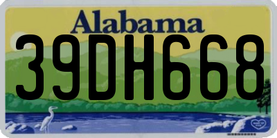 AL license plate 39DH668