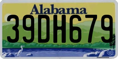 AL license plate 39DH679