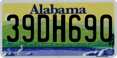 AL license plate 39DH690