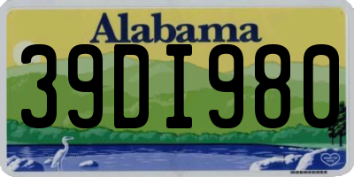 AL license plate 39DI980