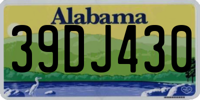 AL license plate 39DJ430