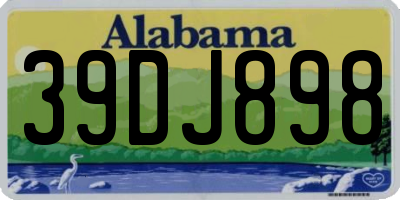 AL license plate 39DJ898