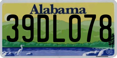 AL license plate 39DL078