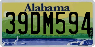 AL license plate 39DM594
