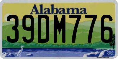 AL license plate 39DM776