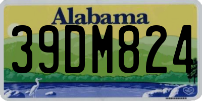AL license plate 39DM824