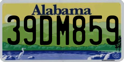 AL license plate 39DM859