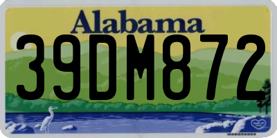 AL license plate 39DM872