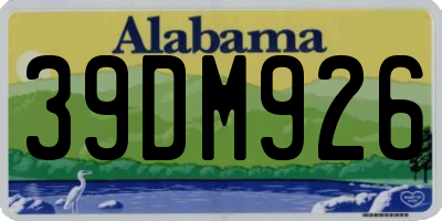 AL license plate 39DM926