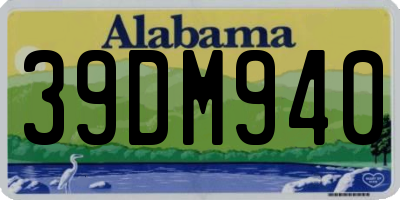 AL license plate 39DM940