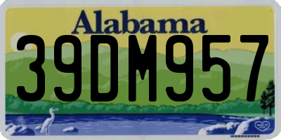 AL license plate 39DM957