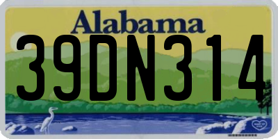 AL license plate 39DN314