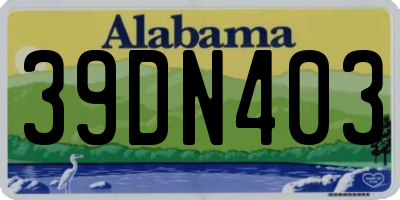 AL license plate 39DN403