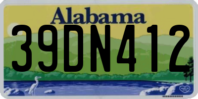 AL license plate 39DN412