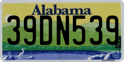 AL license plate 39DN539