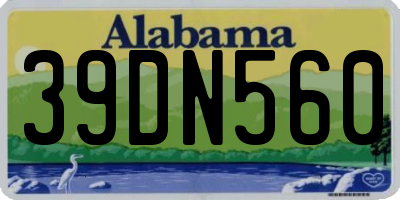 AL license plate 39DN560