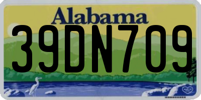 AL license plate 39DN709