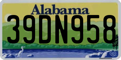 AL license plate 39DN958