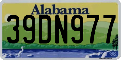 AL license plate 39DN977