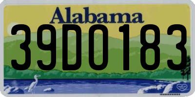 AL license plate 39DO183