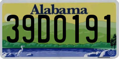 AL license plate 39DO191