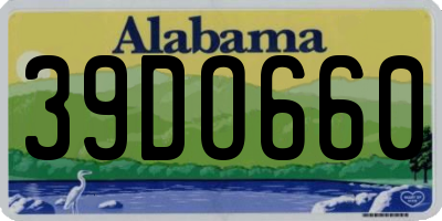 AL license plate 39DO660