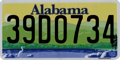 AL license plate 39DO734