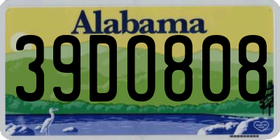 AL license plate 39DO808