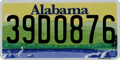 AL license plate 39DO876
