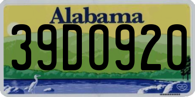 AL license plate 39DO920