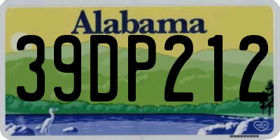 AL license plate 39DP212