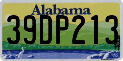 AL license plate 39DP213