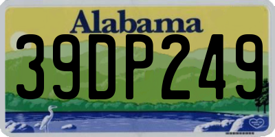 AL license plate 39DP249