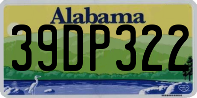 AL license plate 39DP322