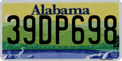 AL license plate 39DP698