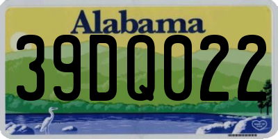 AL license plate 39DQ022