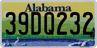 AL license plate 39DQ232
