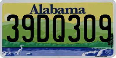 AL license plate 39DQ309