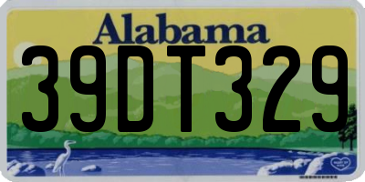 AL license plate 39DT329