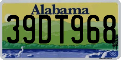 AL license plate 39DT968