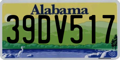 AL license plate 39DV517