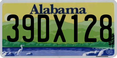 AL license plate 39DX128