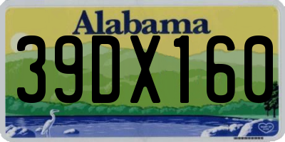 AL license plate 39DX160