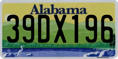 AL license plate 39DX196